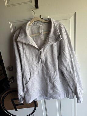 Lululemon Light Gray Quarter-Zip Pullover Sweatshirt